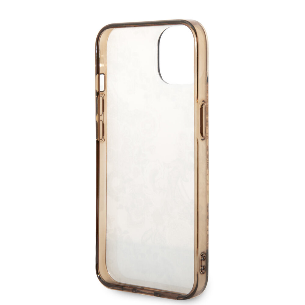 Guess Guess coque arriere rigide pour iPhone 14 & 15 Plus - Collection Porcelaine - Marron Guess Guess coque arriere rigide pour iPhone 14 & 15 Plus - Collection Porcelaine - Marron