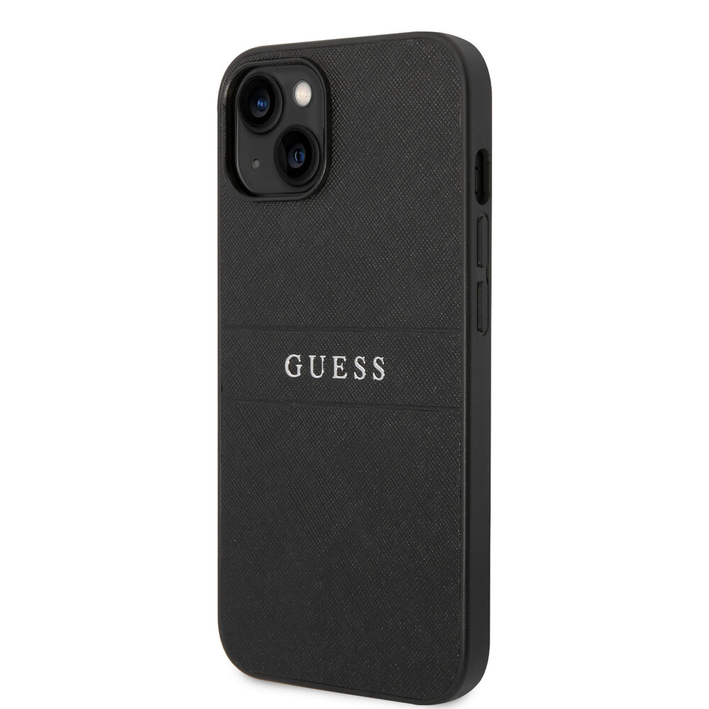 Guess Guess iPhone 14 & 15 Plus Hardcase Hulle - Saffiano - Schwarz Guess Guess iPhone 14 & 15 Plus Hardcase Hulle - Saffiano - Schwarz