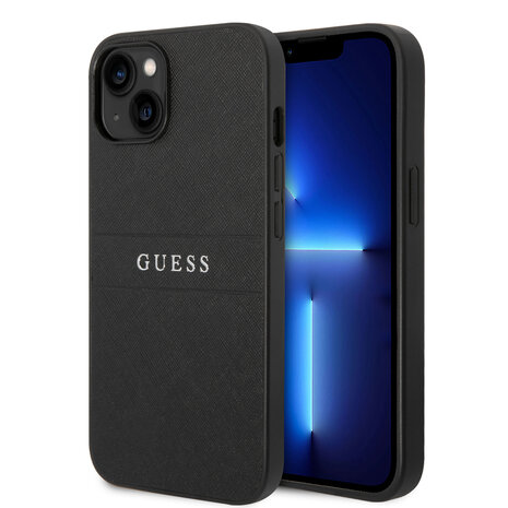Guess Guess iPhone 14 & 15 Plus Hardcase Hulle - Saffiano - Schwarz Guess Guess iPhone 14 & 15 Plus Hardcase Hulle - Saffiano - Schwarz