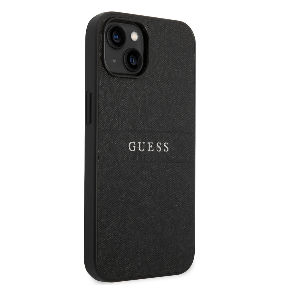 Guess Guess iPhone 14 & 15 Plus Hardcase Hulle - Saffiano - Schwarz Guess Guess iPhone 14 & 15 Plus Hardcase Hulle - Saffiano - Schwarz