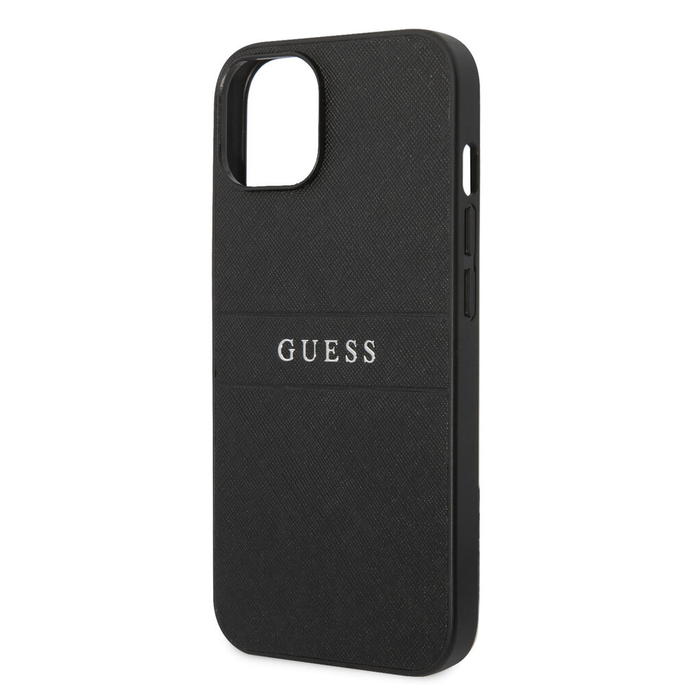 Guess Guess iPhone 14 & 15 Plus Hardcase Hulle - Saffiano - Schwarz Guess Guess iPhone 14 & 15 Plus Hardcase Hulle - Saffiano - Schwarz
