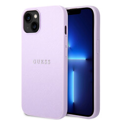 Guess iPhone 14 & 15 Plus Hardcase Hulle - Saffiano - Lila