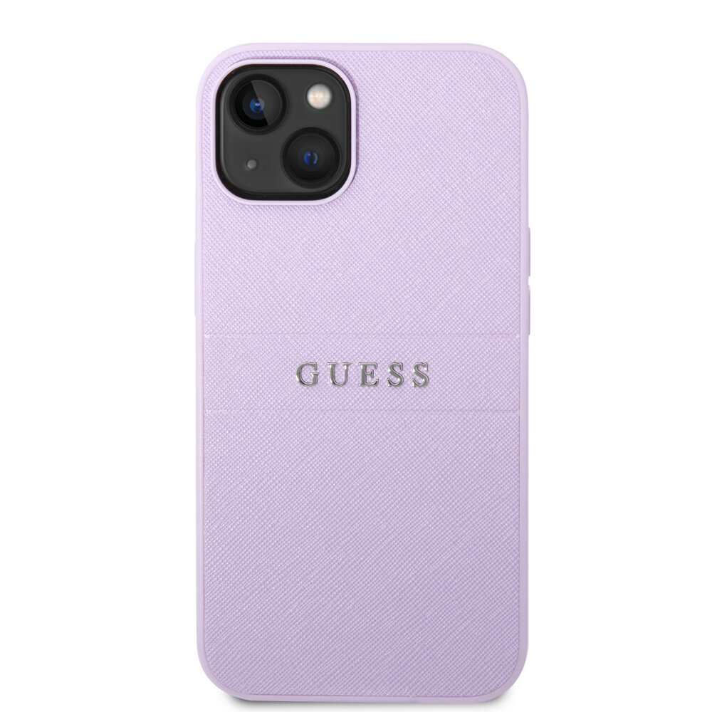 Guess Guess iPhone 14 & 15 Plus Hardcase Hulle - Saffiano - Lila Guess Guess iPhone 14 & 15 Plus Hardcase Hulle - Saffiano - Lila