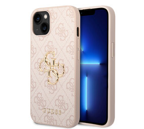Guess Guess iPhone 14 & 13 Hardcase Hulle - 4G - Big Metal Logo - Rosa Guess Guess iPhone 14 & 13 Hardcase Hulle - 4G - Big Metal Logo - Rosa