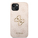Guess Guess iPhone 14 & 13 Hardcase Backcover - 4G - Big Metal Logo - Roze Guess Guess iPhone 14 & 13 Hardcase Backcover - 4G - Big Metal Logo - Roze