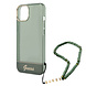 Guess Guess iPhone 14 & 13 Hardcase Backcover - Translucent - with strap - Green Guess Guess iPhone 14 & 13 Hardcase Backcover - Translucent - with strap - Green