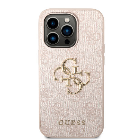 Guess Guess iPhone 14 Pro Max Hardcase Hülle - 4G - Big Metal Logo - Rosa Guess Guess iPhone 14 Pro Max Hardcase Hülle - 4G - Big Metal Logo - Rosa