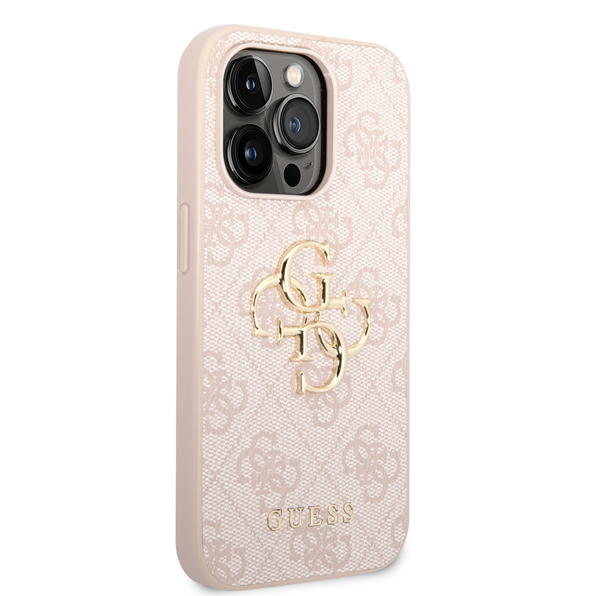 Guess Guess iPhone 14 Pro Max Hardcase Backcover - 4G - Big Metal Logo - Roze, foto 4 van 6