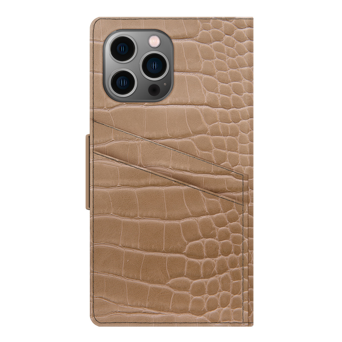iDeal of Sweden iDeal of Sweden iPhone 13 Pro Max Wallet Case - Pasjeshouder - Camel Croco, foto 2 van 6