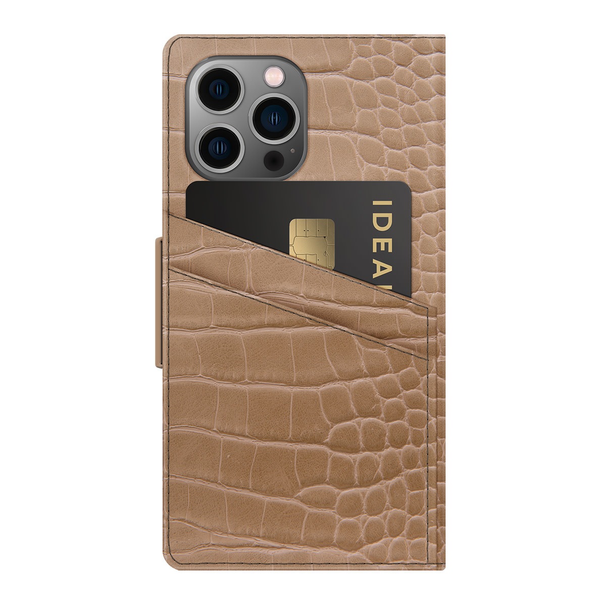 iDeal of Sweden iDeal of Sweden iPhone 13 Pro Max Wallet Case - Pasjeshouder - Camel Croco, foto 3 van 6
