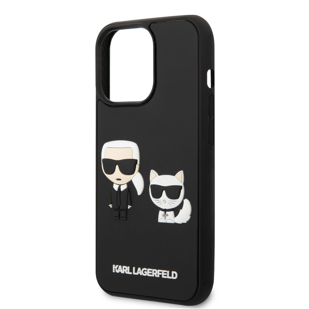 Karl Lagerfeld Karl Lagerfeld iPhone 14 Pro Hardcase Backcover - 3D Rubber K&C - Zwart, foto 5 van 6