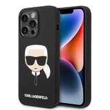 Karl Lagerfeld Karl Lagerfeld coque arrière rigide pour iPhone 14 Pro - Karl's Head - Noir Karl Lagerfeld Karl Lagerfeld coque arrière rigide pour iPhone 14 Pro - Karl's Head - Noir