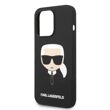Karl Lagerfeld Karl Lagerfeld coque arrière rigide pour iPhone 14 Pro - Karl's Head - Noir Karl Lagerfeld Karl Lagerfeld coque arrière rigide pour iPhone 14 Pro - Karl's Head - Noir
