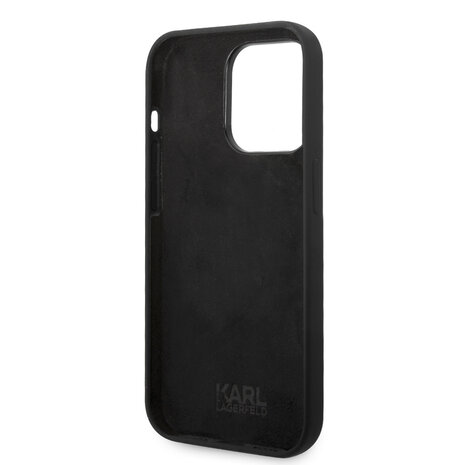 Karl Lagerfeld Karl Lagerfeld coque arrière rigide pour iPhone 14 Pro - Karl's Head - Noir Karl Lagerfeld Karl Lagerfeld coque arrière rigide pour iPhone 14 Pro - Karl's Head - Noir
