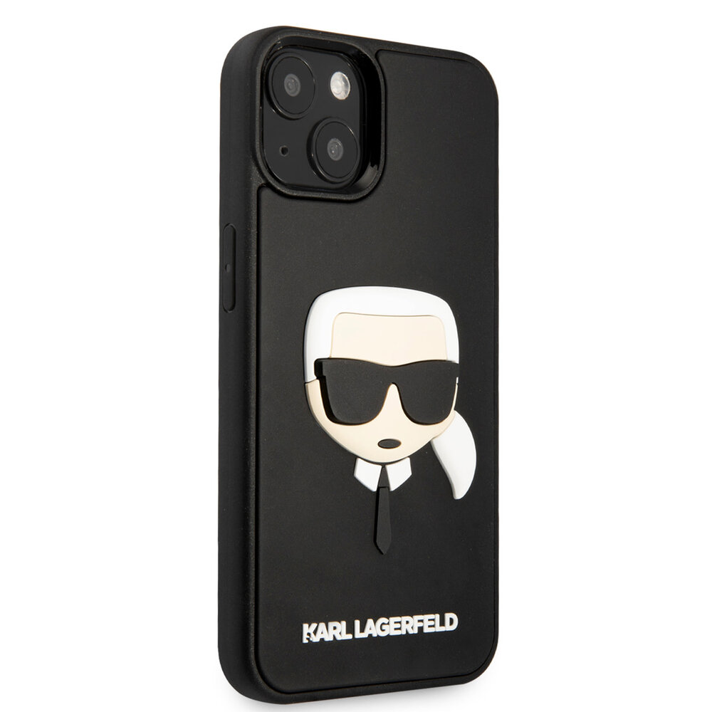 Karl Lagerfeld Karl Lagerfeld coque arriere rigide pour iPhone 14 & 15 Plus - 3D Rubber Karl's Head - Noir Karl Lagerfeld Karl Lagerfeld coque arriere rigide pour iPhone 14 & 15 Plus - 3D Rubber Karl's Head - Noir