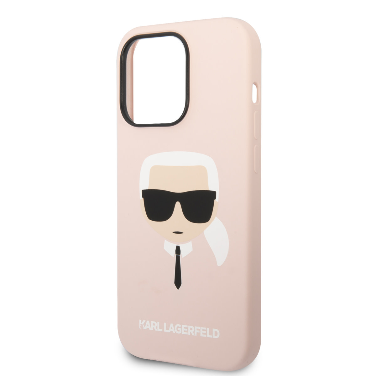 Karl Lagerfeld Karl Lagerfeld iPhone 14 Pro Max Hardcase Backcover - Karl's Head - Roze, foto 5 van 6