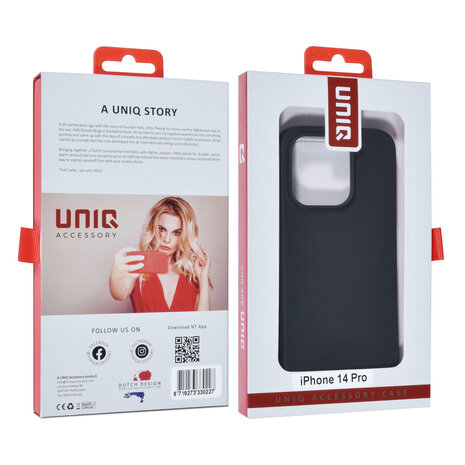 UNIQ Accessory UNIQ Accessory iPhone 14 Pro TPU Backcover - Black UNIQ Accessory UNIQ Accessory iPhone 14 Pro TPU Backcover - Black