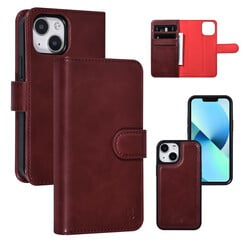 UNIQ Accessory 2 in 1  iPhone 13 Mini Rot Kartenhalter in Buchform und Rückseite – Magnetverschluss