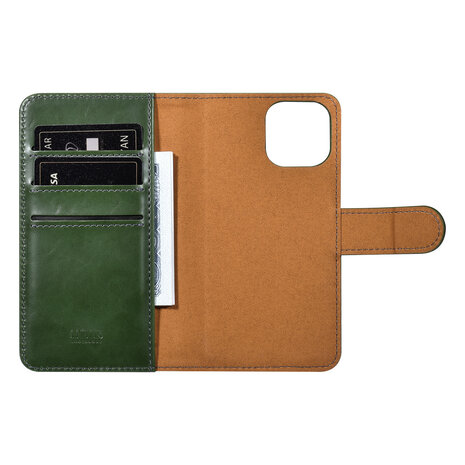 UNIQ Accessory UNIQ Accessory 2 in 1 iPhone 13 Mini Green Book type and back cover card holder - magnetic closure UNIQ Accessory UNIQ Accessory 2 in 1 iPhone 13 Mini Green Book type and back cover card holder - magnetic closure