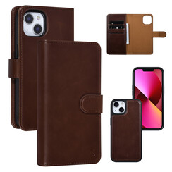UNIQ Accessory 2 in 1  iPhone 13 & 14 Braun Kartenhalter in Buchform und Ruckseite aÌ‚â‚¬â€œ Magnetverschluss