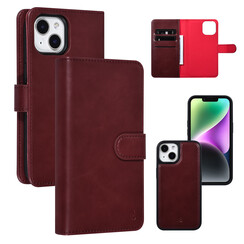 UNIQ Accessory iPhone 14 & 13 Book Case hoesje Pasjeshouder - Rood