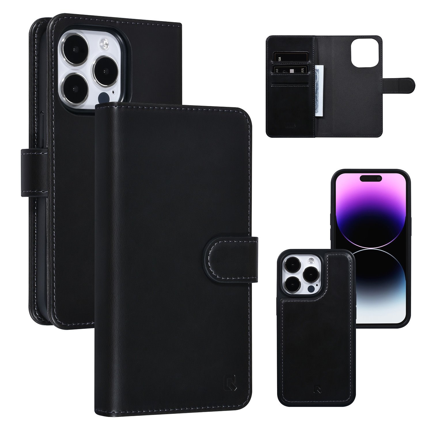 UNIQ Accessory UNIQ Accessory iPhone 14 Pro Book Case hoesje Pasjeshouder - Zwart