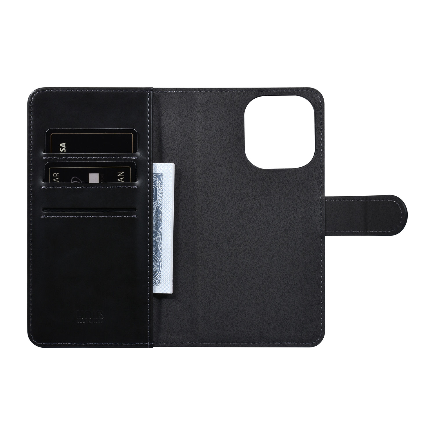 UNIQ Accessory UNIQ Accessory iPhone 14 Pro Book Case hoesje Pasjeshouder - Zwart, foto 4 van 6