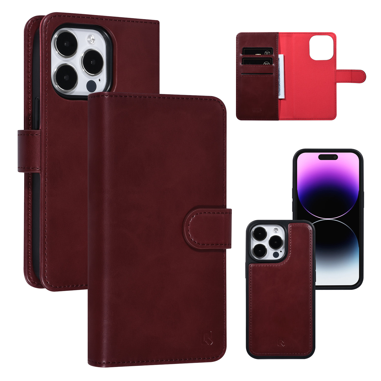 UNIQ Accessory UNIQ Accessory iPhone 14 Pro Book Case hoesje Pasjeshouder - Rood