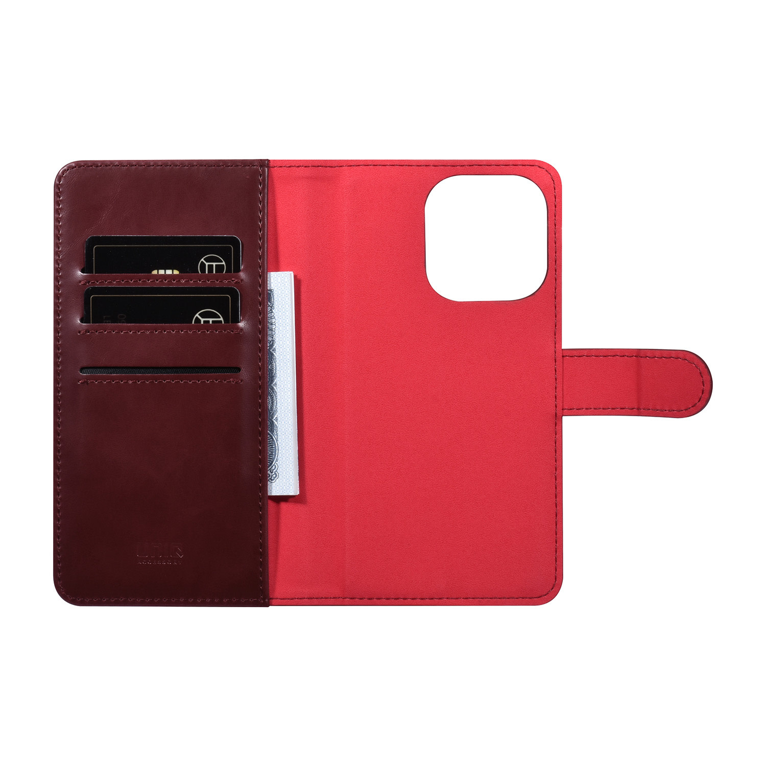 UNIQ Accessory UNIQ Accessory iPhone 14 Pro Book Case hoesje Pasjeshouder - Rood, foto 4 van 6