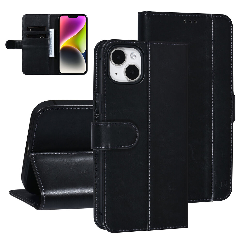 UNIQ Accessory UNIQ Accessory iPhone 14 & 15 Plus - Schwarz Booktype Kartenhalter fur 3 Karten - Magnetverschluss UNIQ Accessory UNIQ Accessory iPhone 14 & 15 Plus - Schwarz Booktype Kartenhalter fur 3 Karten - Magnetverschluss