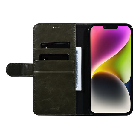 UNIQ Accessory UNIQ Accessory DonkerGroen iPhone 14 & 15 Plus Booktype Pasjeshouder voor 3 pasjes - Magneetsluiting UNIQ Accessory UNIQ Accessory DonkerGroen iPhone 14 & 15 Plus Booktype Pasjeshouder voor 3 pasjes - Magneetsluiting