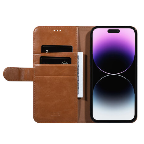 UNIQ Accessory UNIQ Accessory iPhone 14 Pro Max Brown Booktype Card holder for 3 cards - Magnetic closure UNIQ Accessory UNIQ Accessory iPhone 14 Pro Max Brown Booktype Card holder for 3 cards - Magnetic closure