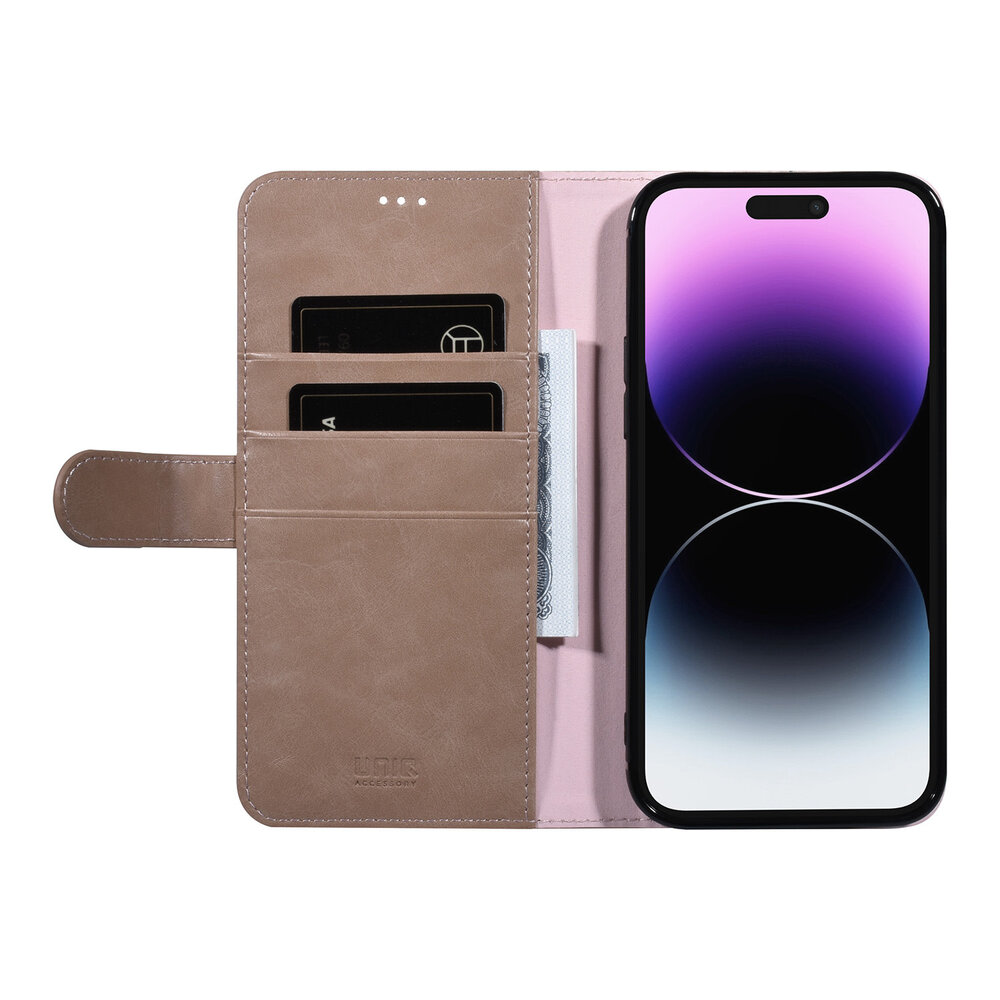 UNIQ Accessory UNIQ AccessoryiPhone 14 Pro Max Rose Porte-cartes Booktype pour 3 cartes - Fermeture magnétique UNIQ Accessory UNIQ AccessoryiPhone 14 Pro Max Rose Porte-cartes Booktype pour 3 cartes - Fermeture magnétique
