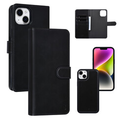 UNIQ Accessory 2 in 1  iPhone 14 & 15 Plus Black Book type and back cover card holder - magnetic closure