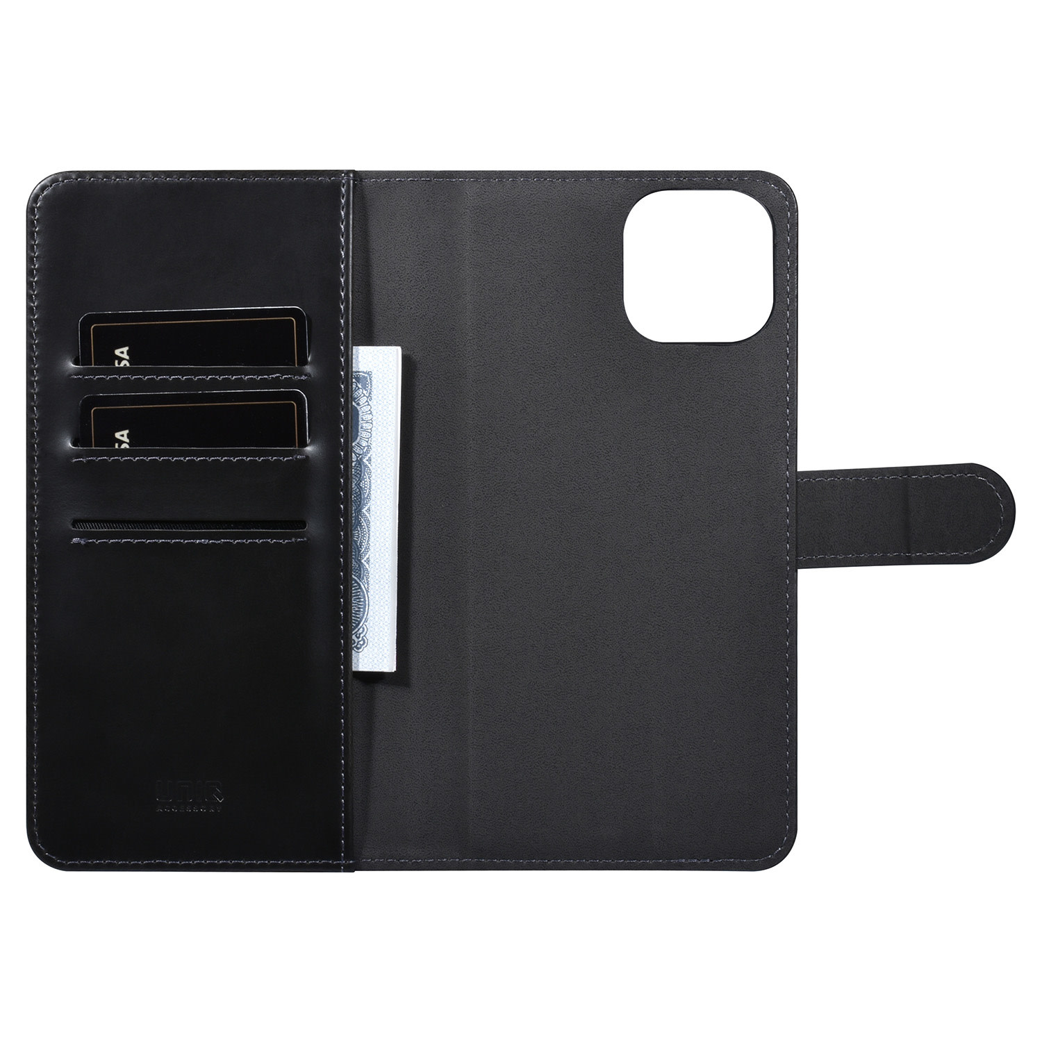 UNIQ Accessory UNIQ Accessory 2 in 1 Zwart iPhone 14 & 15 Plus Booktype en Backcover Pasjeshouder - Magneetsluiting, foto 4 van 6