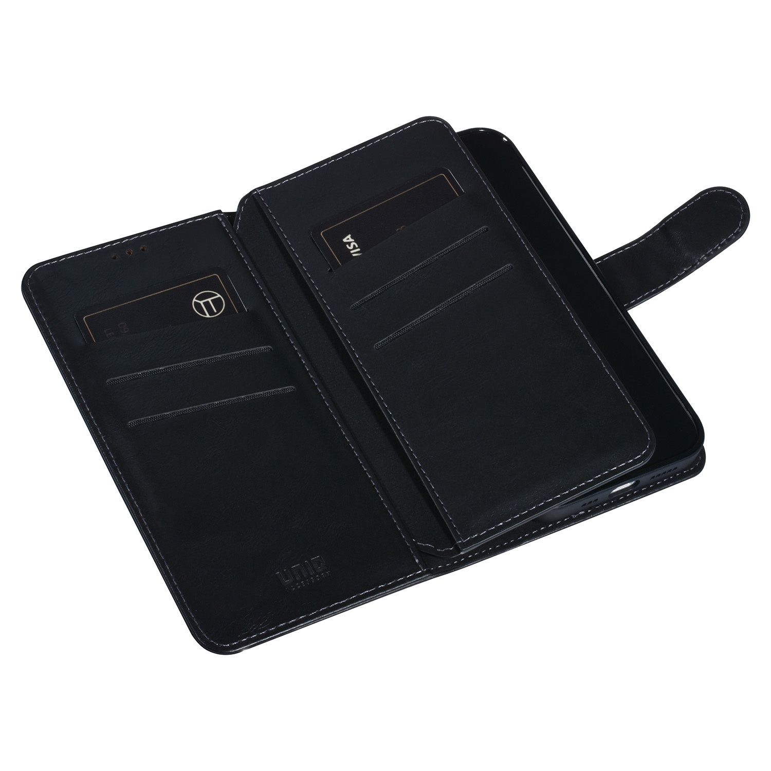 UNIQ Accessory UNIQ Accessory Zwart iPhone 14 & 13 Booktype Pasjeshouder voor 9 pasjes - Magneetsluiting, foto 4 van 5