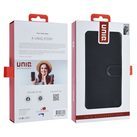 UNIQ Accessory UNIQ Accessory iPhone 14 & 13 - Schwarz Booktype Kartenhalter fur 9 Karten - Magnetverschluss UNIQ Accessory UNIQ Accessory iPhone 14 & 13 - Schwarz Booktype Kartenhalter fur 9 Karten - Magnetverschluss