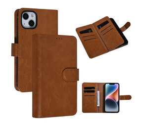 UNIQ Accessory UNIQ Accessory Bruin iPhone 14 & 13 Booktype Pasjeshouder voor 9 pasjes - Magneetsluiting UNIQ Accessory UNIQ Accessory Bruin iPhone 14 & 13 Booktype Pasjeshouder voor 9 pasjes - Magneetsluiting