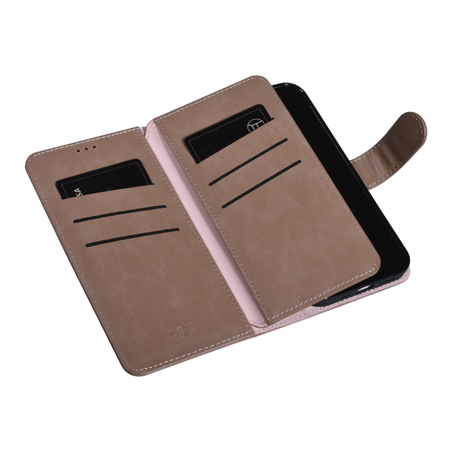 UNIQ Accessory UNIQ Accessory Roze iPhone 14 & 13 Booktype Pasjeshouder voor 9 pasjes - Magneetsluiting, foto 4 van 5