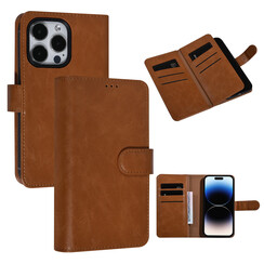 UNIQ Accessory Bruin iPhone 14 Pro Booktype Pasjeshouder voor 9 pasjes - Magneetsluiting