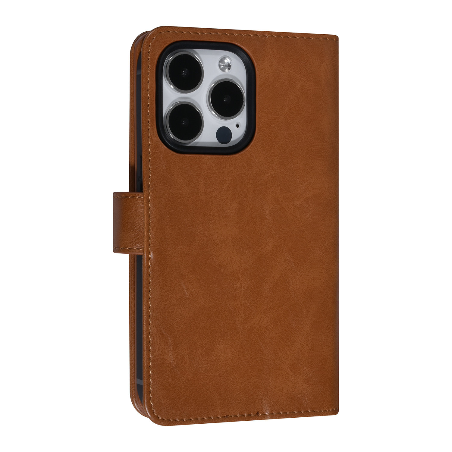 UNIQ Accessory UNIQ Accessory Bruin iPhone 14 Pro Booktype Pasjeshouder voor 9 pasjes - Magneetsluiting, foto 3 van 5