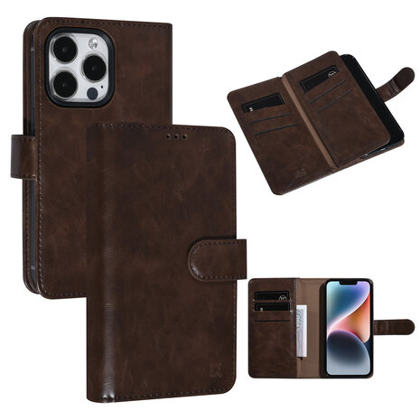 UNIQ Accessory UNIQ Accessory iPhone 14 Pro Dark Brown Booktype Card holder for 9 cards - Magnetic closure UNIQ Accessory UNIQ Accessory iPhone 14 Pro Dark Brown Booktype Card holder for 9 cards - Magnetic closure