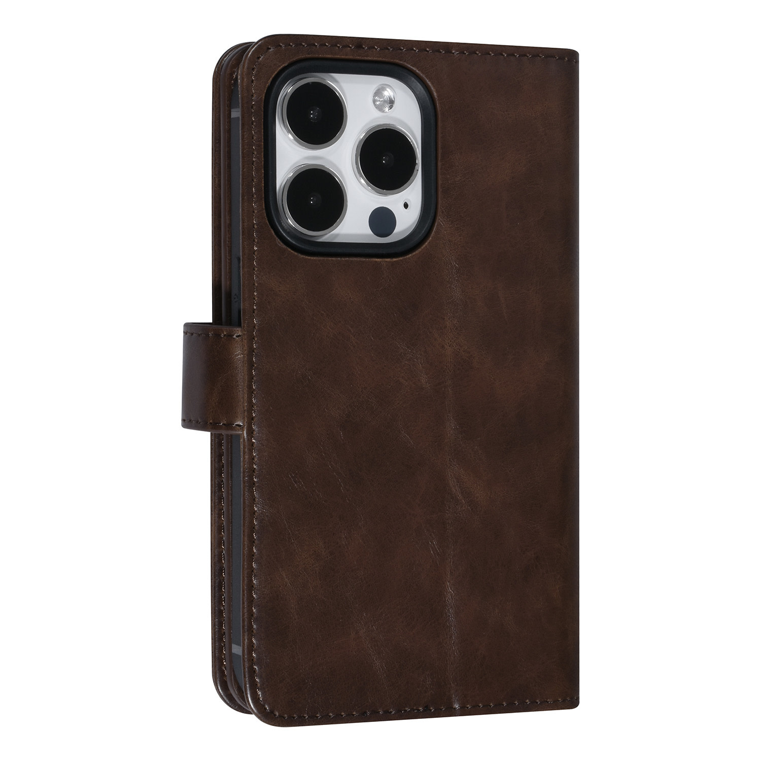 UNIQ Accessory UNIQ Accessory DonkerBruin iPhone 14 Pro Booktype Pasjeshouder voor 9 pasjes - Magneetsluiting, foto 3 van 5