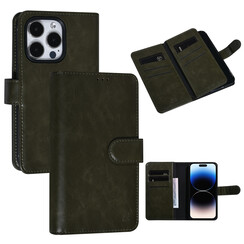 UNIQ AccessoryiPhone 14 Pro Vert foncé Porte-cartes Booktype pour 9 cartes - Fermeture magnétique