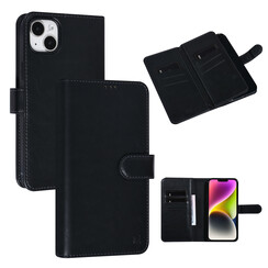 UNIQ Accessory Zwart iPhone 14 & 15 Plus Booktype Pasjeshouder voor 9 pasjes - Magneetsluiting