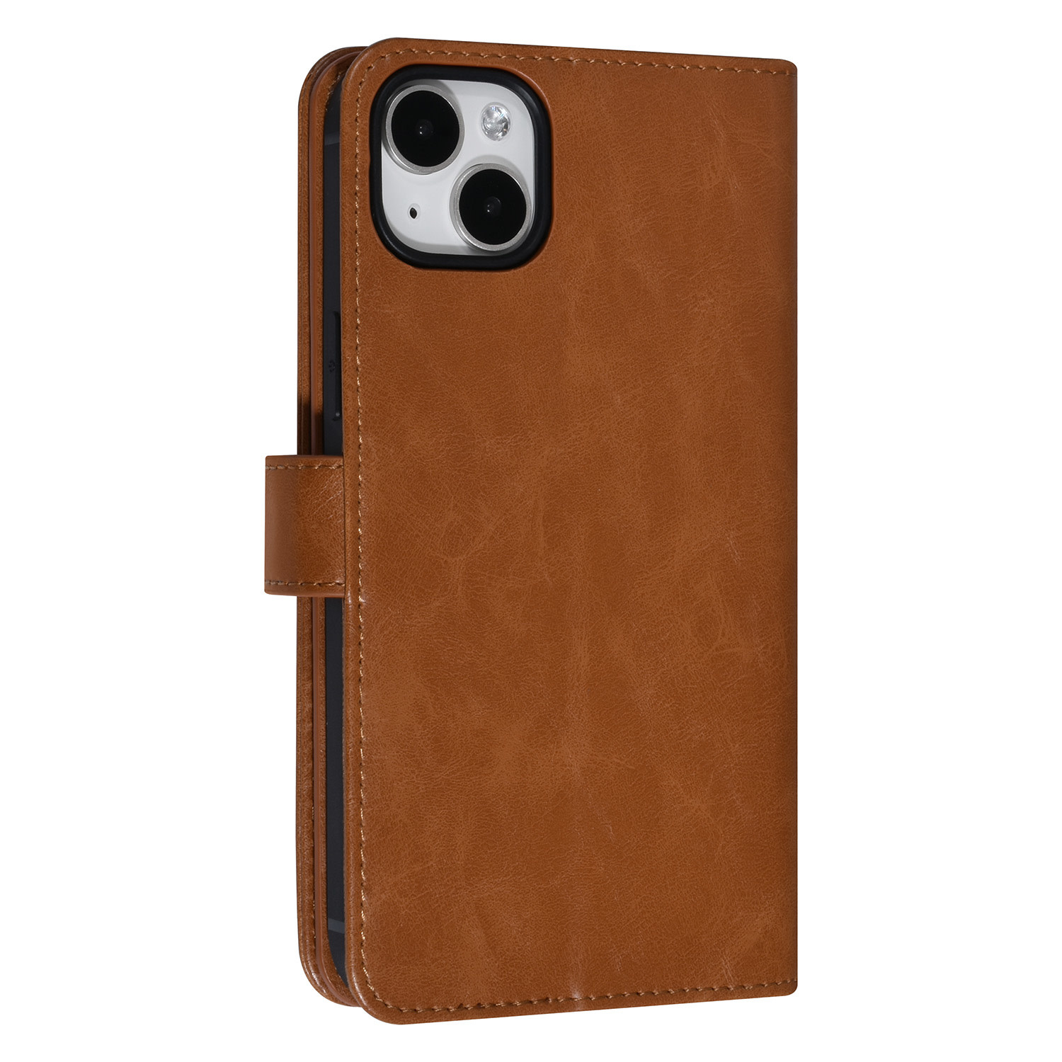 UNIQ Accessory UNIQ Accessory Bruin iPhone 14 & 15 Plus Booktype Pasjeshouder voor 9 pasjes - Magneetsluiting, foto 3 van 5