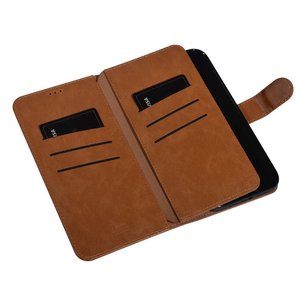 UNIQ Accessory UNIQ Accessory iPhone 14 & 15 Plus - Braun Booktype Kartenhalter fur 9 Karten - Magnetverschluss UNIQ Accessory UNIQ Accessory iPhone 14 & 15 Plus - Braun Booktype Kartenhalter fur 9 Karten - Magnetverschluss