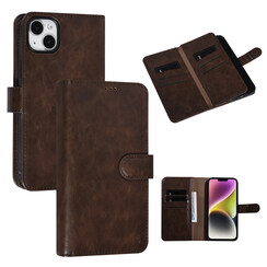 UNIQ Accessory iPhone 14 & 15 Plus Dark Brown Booktype Card holder for 9 cards - Magnetic closure