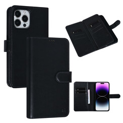 UNIQ Accessory iPhone 14 Pro Max - Schwarz Booktype Kartenhalter für 9 Karten - Magnetverschluss