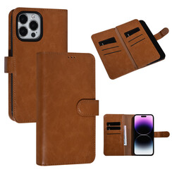 UNIQ AccessoryiPhone 14 Pro Max Marron Porte-cartes Booktype pour 9 cartes - Fermeture magnétique